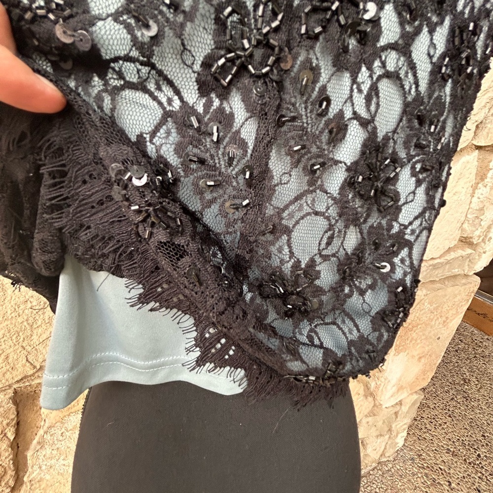 Adrianna Papell black lace dress size 8 - Picture 13 of 14